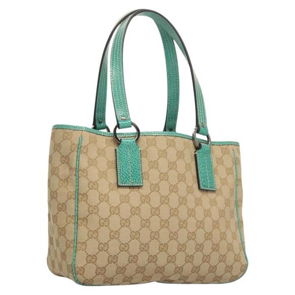 GUCCI GG Canvas Tote Bag Beige Silver - Picture 1 of 16